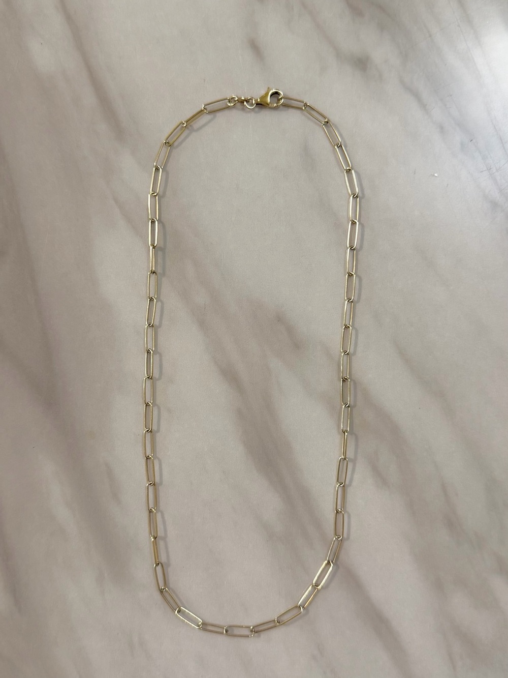 Giani Bernini Yellow Gold Paperclip Chain Necklace 18 Inch Made in Italy FLAWED